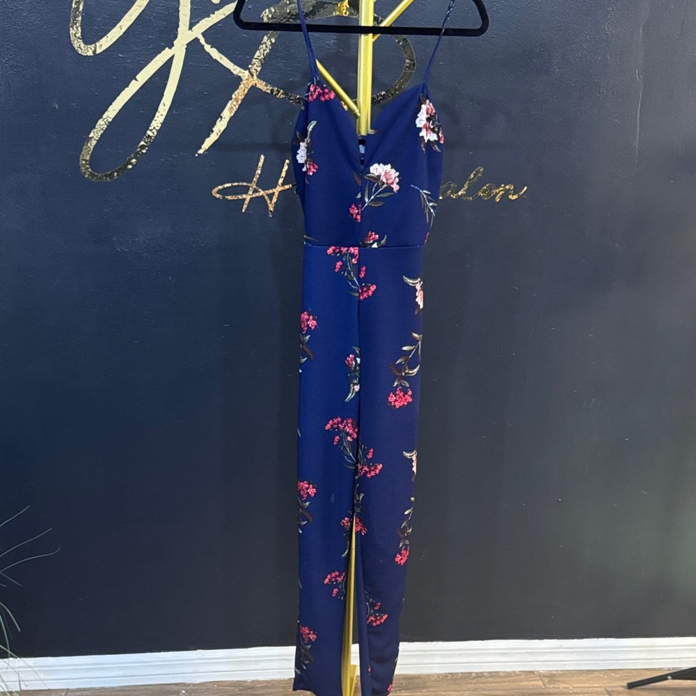 Floral Navy Jumpsuit